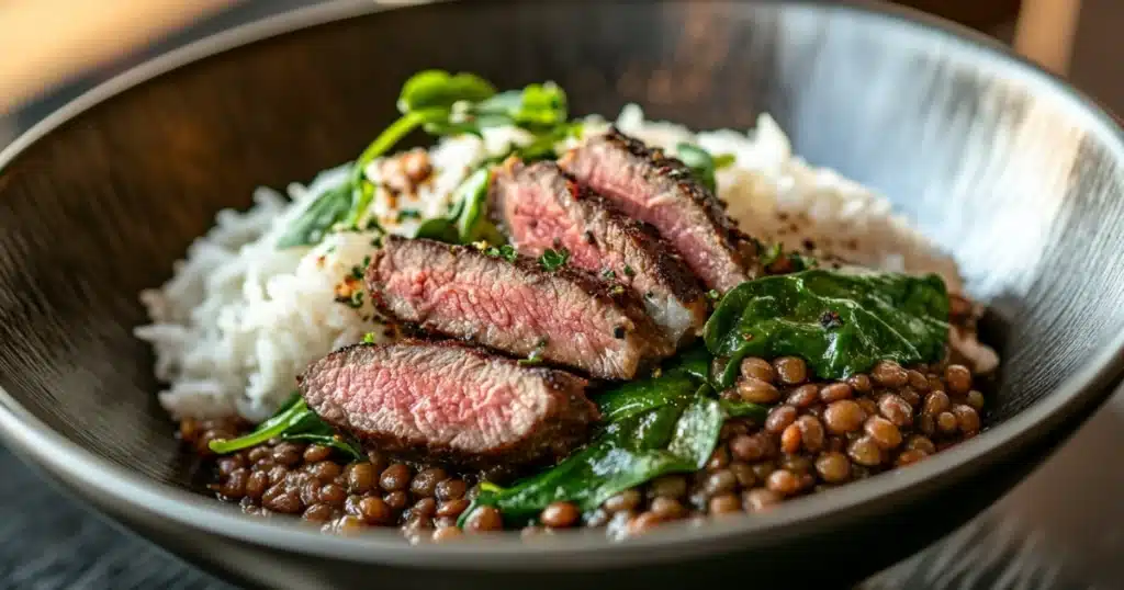 Lamb Lentil Rice Spinach