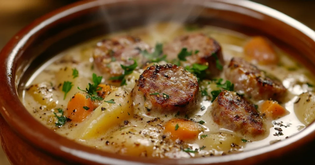 Creamy parmesan Italian Sausage Soup