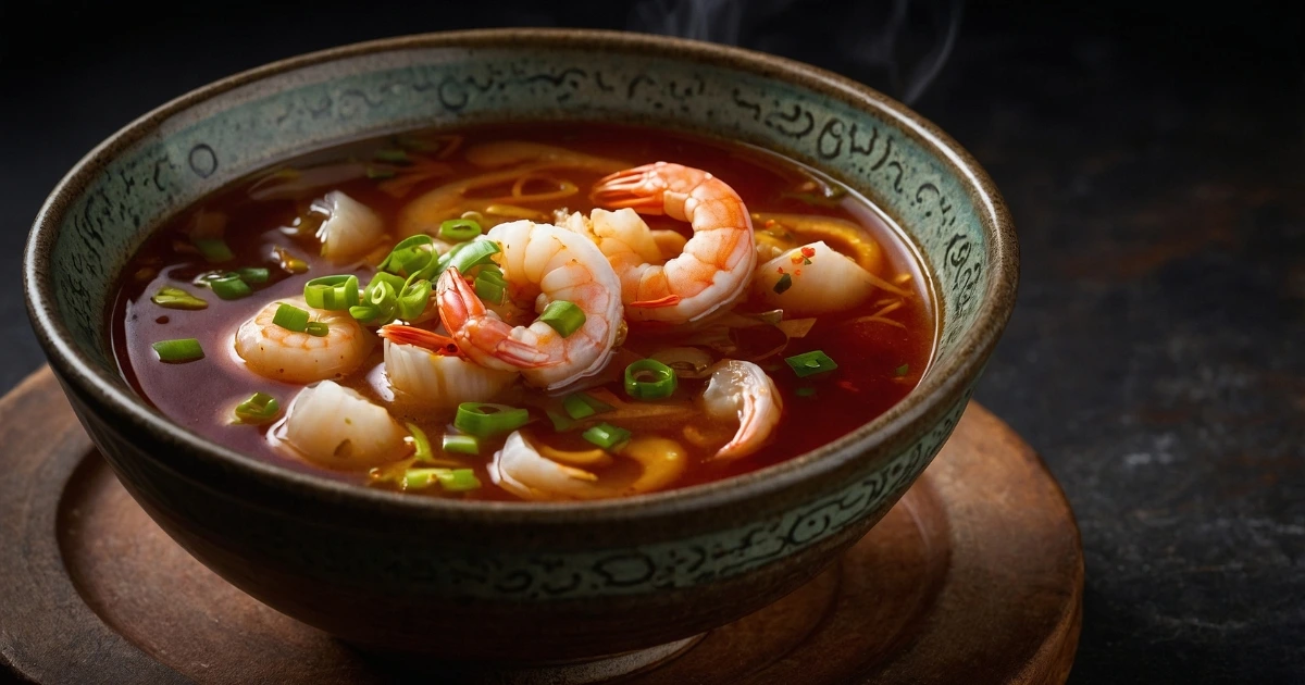 Kenny's hot and sour seafood soup