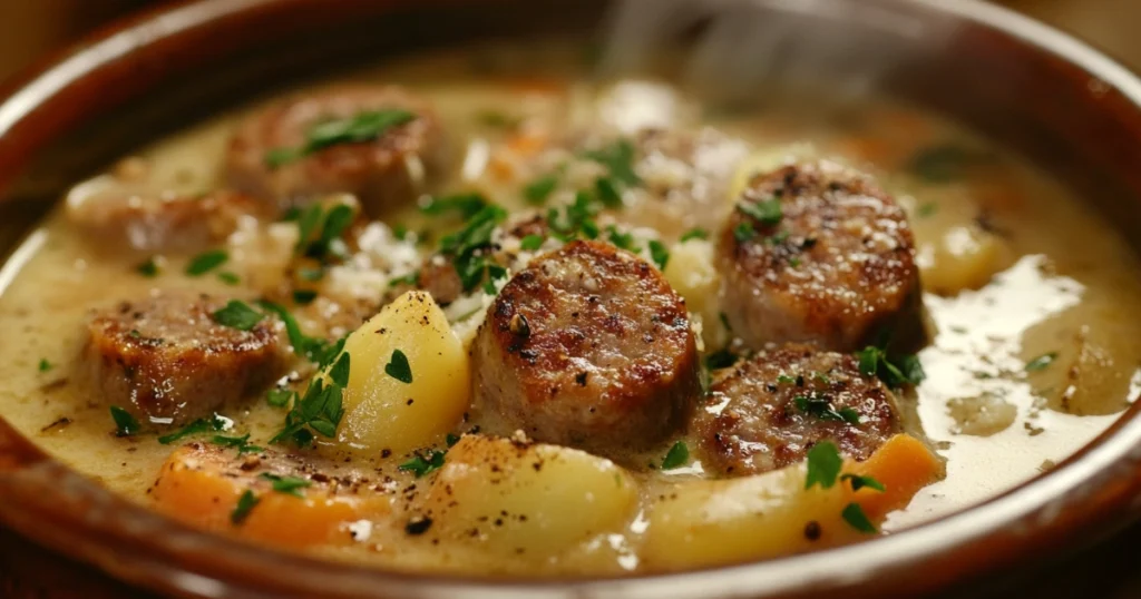 Creamy parmesan Italian Sausage Soup