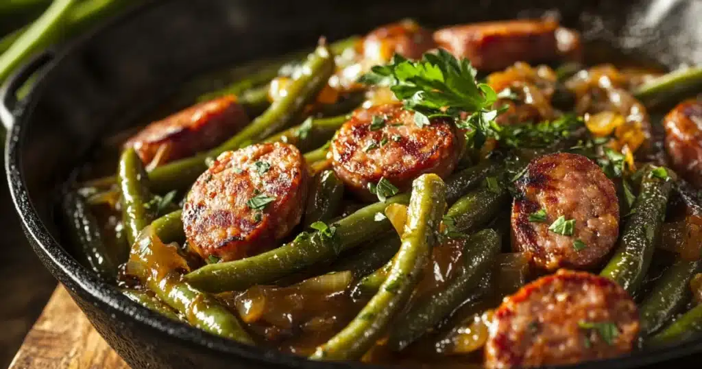 Smothered Green Beans And Smoked Sausage Recipe