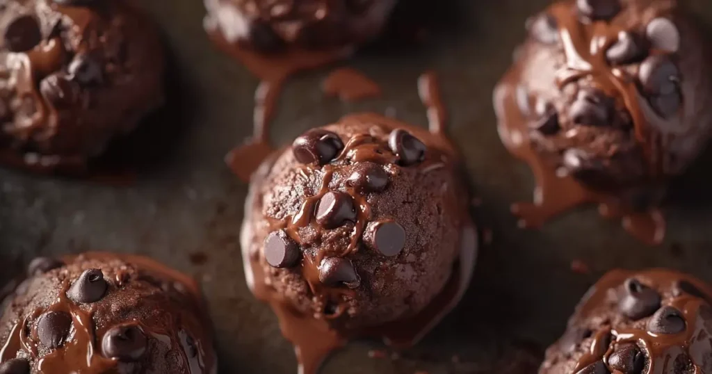 chocolate chip cookie dough brownie bombs