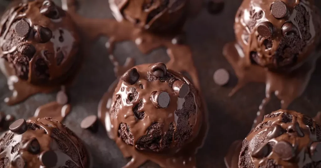 chocolate chip cookie dough brownie bombs